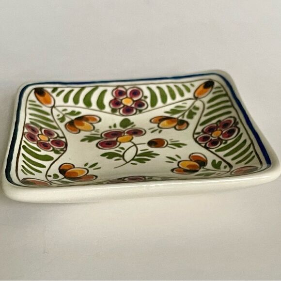 Vintage DP Delft Handpainted Floral 4” Tidbit Tray - Picture 10 of 15